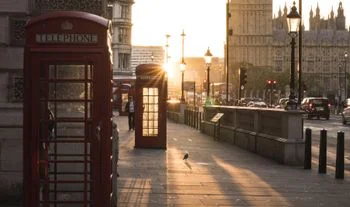 Telephone boxes in London