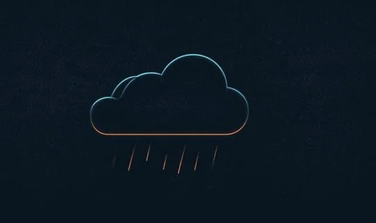 a cloud with rain