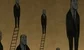 suited men on ladders 